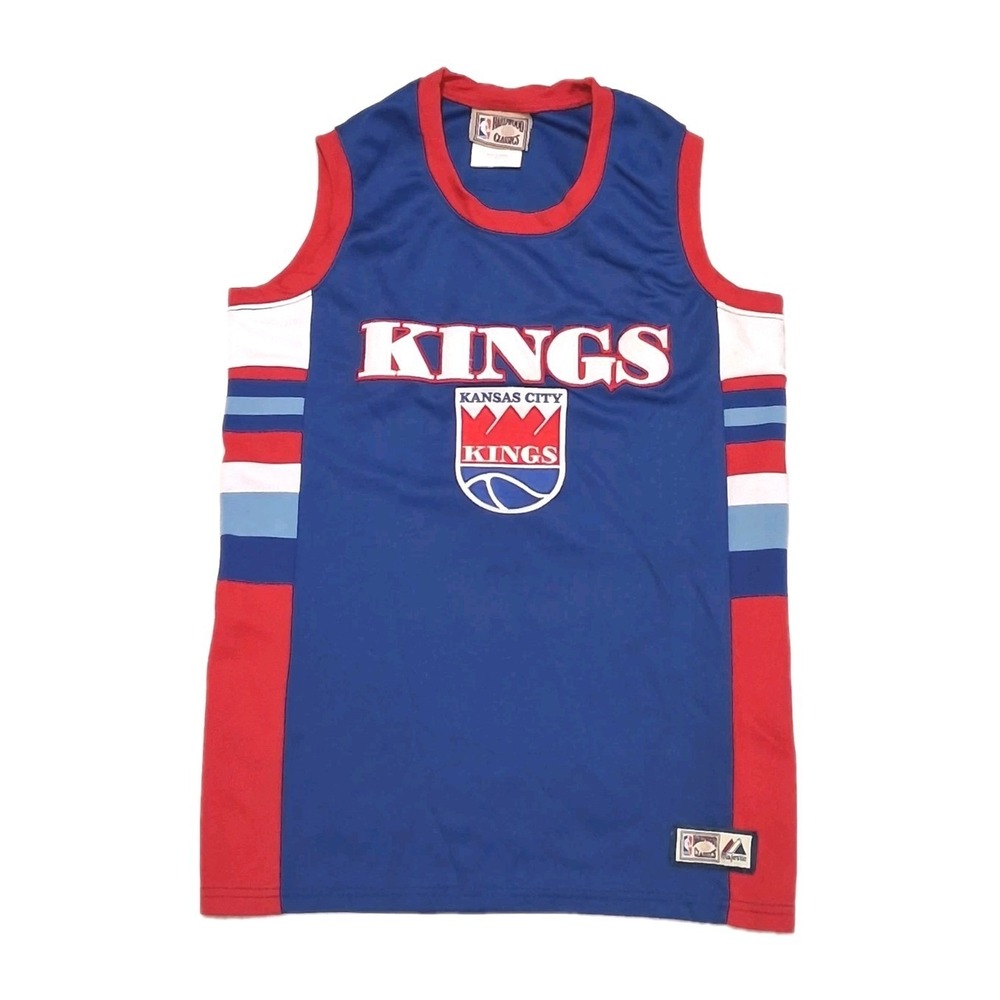 MAJESTIC Hardwood Classics Kansas City Kings Basketball Youth Jersey L VTG 80's
